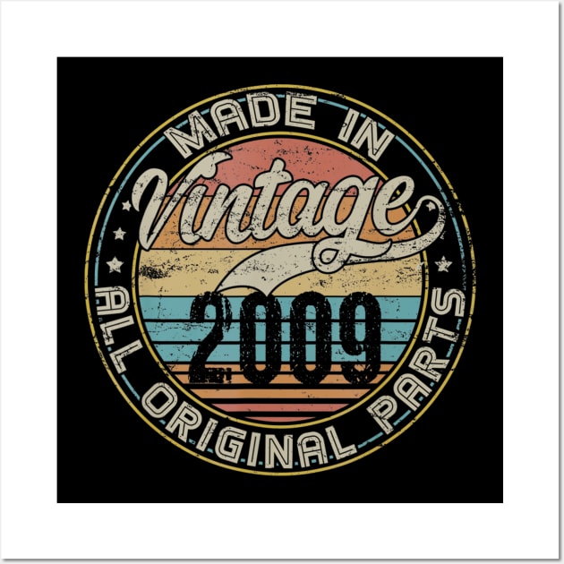 Classic 11th Birthday Gift For Men Women Vintage 2009 Wall Art by teudasfemales